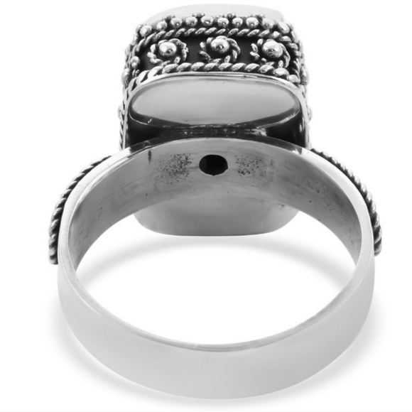 NWT Bali Legacy Elite Shungite Solitaire Ring in Sterling Silver Size 9 - Picture 12 of 12